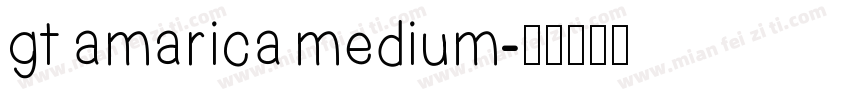 gt amarica medium字体转换